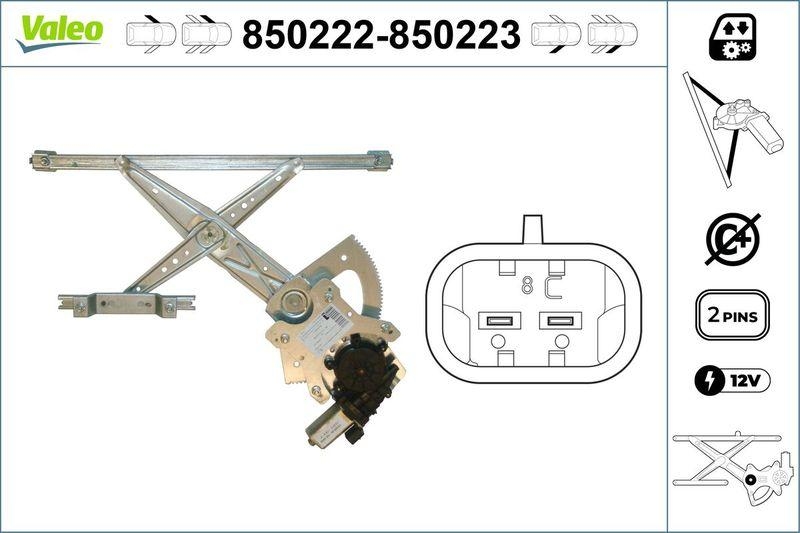 VALEO 850222 Fensterheber vorne links LANCIA Kappa