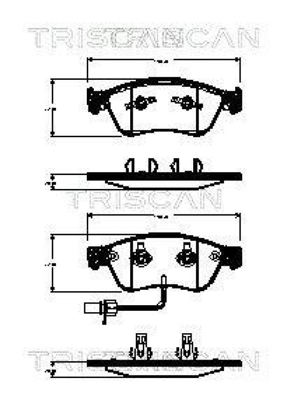 TRISCAN 8110 29068 Bremsbelag Vorne für Audi A8