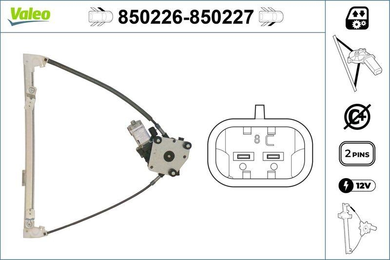 VALEO 850226 Fensterheber vorne links LANCIA Lybra