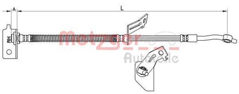 METZGER 4111456 Bremsschlauch f&uuml;r HYUNDAI VA rechts