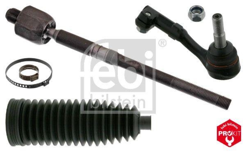 FEBI BILSTEIN 40516 Spurstange mit Endstück, Manschette und Anbaumaterial für BMW