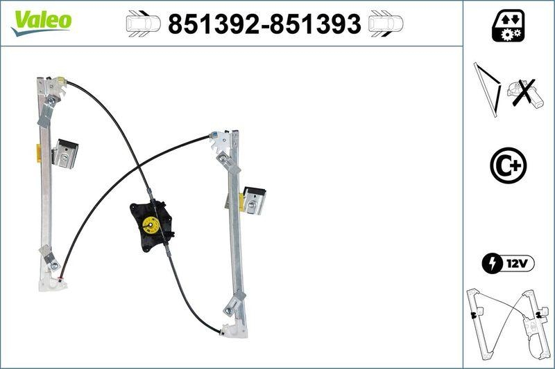 VALEO 851392 Fensterh.(o.M.) MERCEDES E (09>) v l