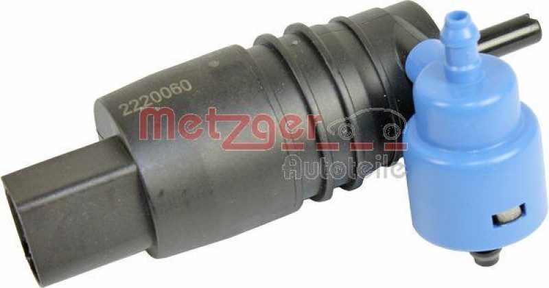 METZGER 2220060 Waschwasserpumpe, Scheibenreinigung für CITROEN/PEUGEOT/MITSUBISHI vorne
