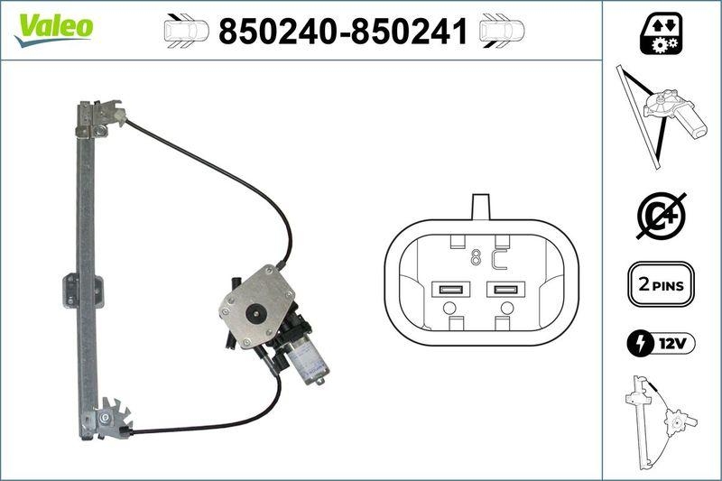 VALEO 850240 Fensterheber hinten links MERCEDES W124