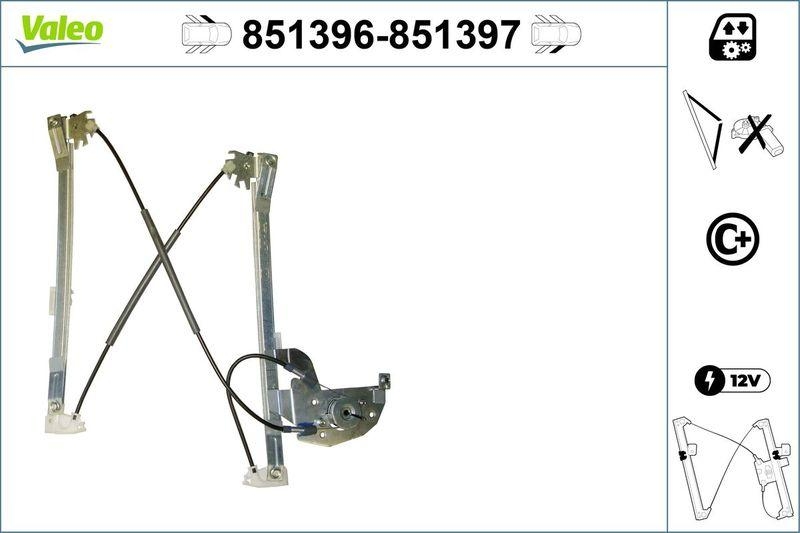 VALEO 851396 Fensterheber MINI Countryman (10>) v l