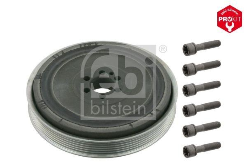 FEBI BILSTEIN 33812 Riemenscheibe (entkoppelt) für Kurbelwelle, mit Schrauben für Fiat