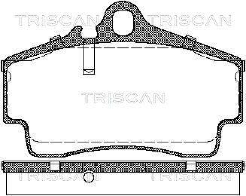 TRISCAN 8110 29163 Bremsbelag Hinten f&uuml;r Porsche Boxster