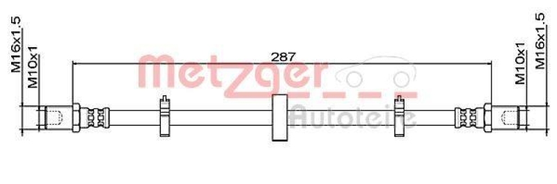 METZGER 4111492 Bremsschlauch für IVECO VA/HA links/rechts