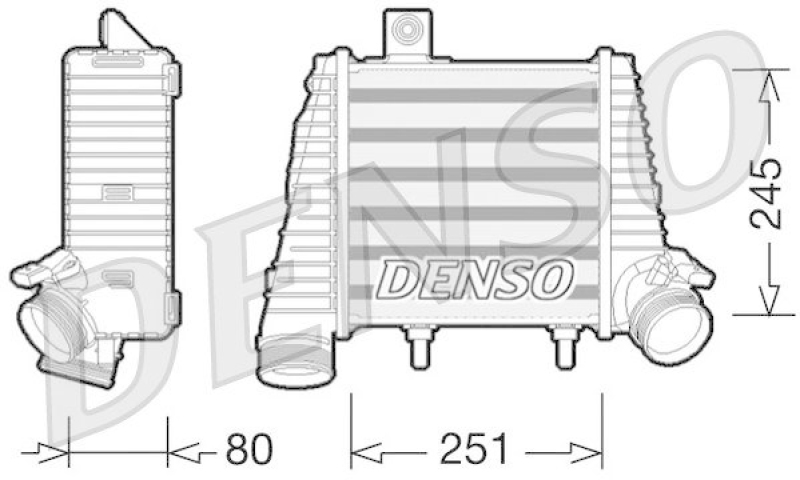 DENSO DIT02016 Ladeluftk&uuml;hler AUDI A8 3.0 TDi / 4.2 TDi (RIGHT)
