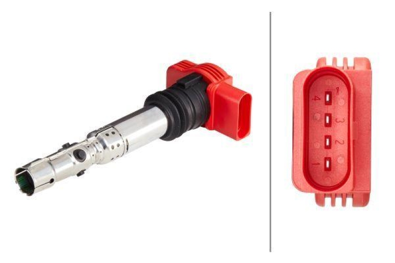 HELLA 5DA 193 175-701 Z&uuml;ndspule, 4 polig f&uuml;r AUDI