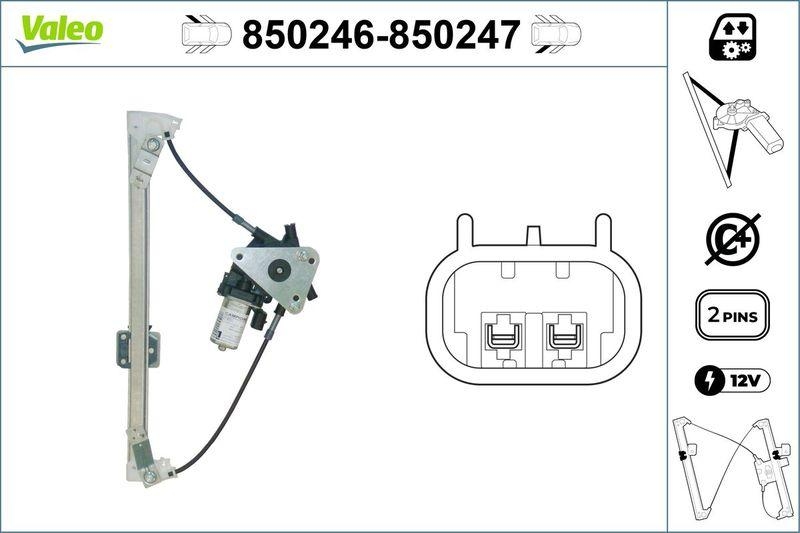 VALEO 850246 Fensterheber hinten links MERCEDES C Klasse
