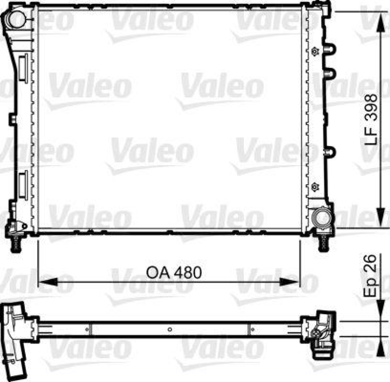 VALEO 735273 Motork&uuml;hler FIAT 500 MCA 0.9