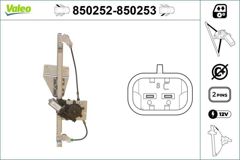 VALEO 850252 Fensterheber hinten links MERCEDES A Classe