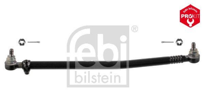 FEBI BILSTEIN 04374 Lenkstange mit Kronenmuttern und Splinten, vom Lenkgetriebe zur 1. Vorderachse f&uuml;r M A N