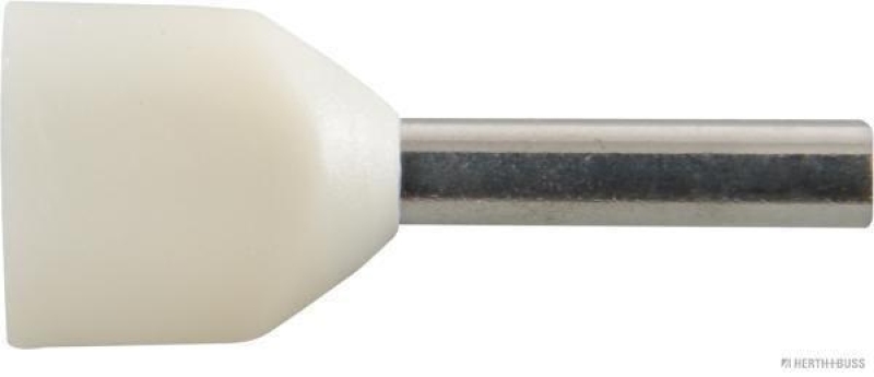 HERTH+BUSS 50252180 Quetschverbinder Kabelendhülse, 2 x 0,5 mm², weiß