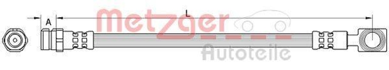 METZGER 4111522 Bremsschlauch f&uuml;r SEAT/SKODA HA links/rechts