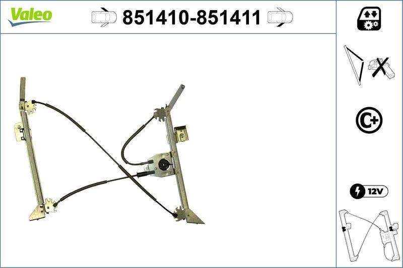 VALEO 851410 Fensterh. RENAULT Megane (96>10) Fr l