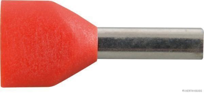 HERTH+BUSS 50252182 Quetschverbinder Kabelendh&uuml;lse, 2 x 1 mm&sup2;, rot