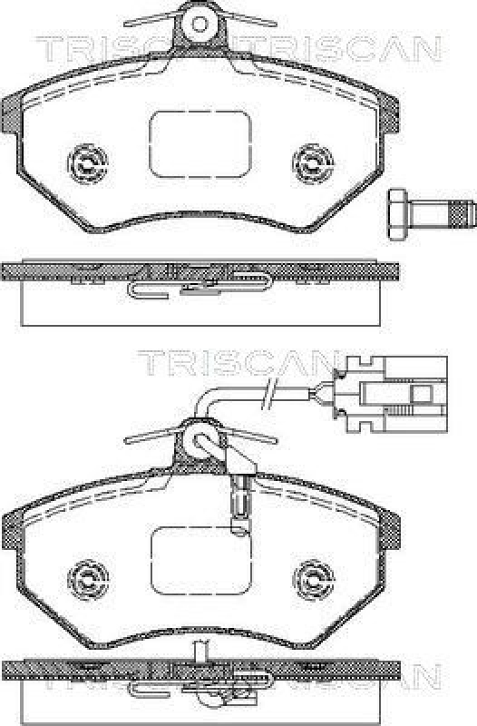TRISCAN 8110 29976 Bremsbelag Vorne für Volkswagen Golf, Vento