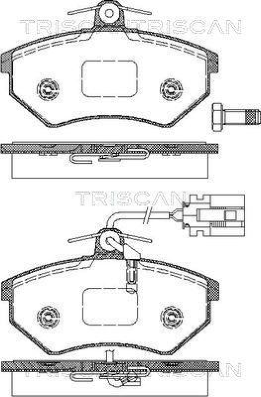 TRISCAN 8110 29976 Bremsbelag Vorne f&uuml;r Volkswagen Golf, Vento