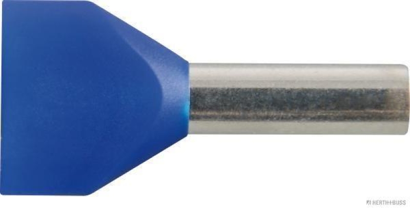 HERTH+BUSS 50252184 Quetschverbinder Kabelendh&uuml;lse, 2 x 2,5 mm&sup2;, blau