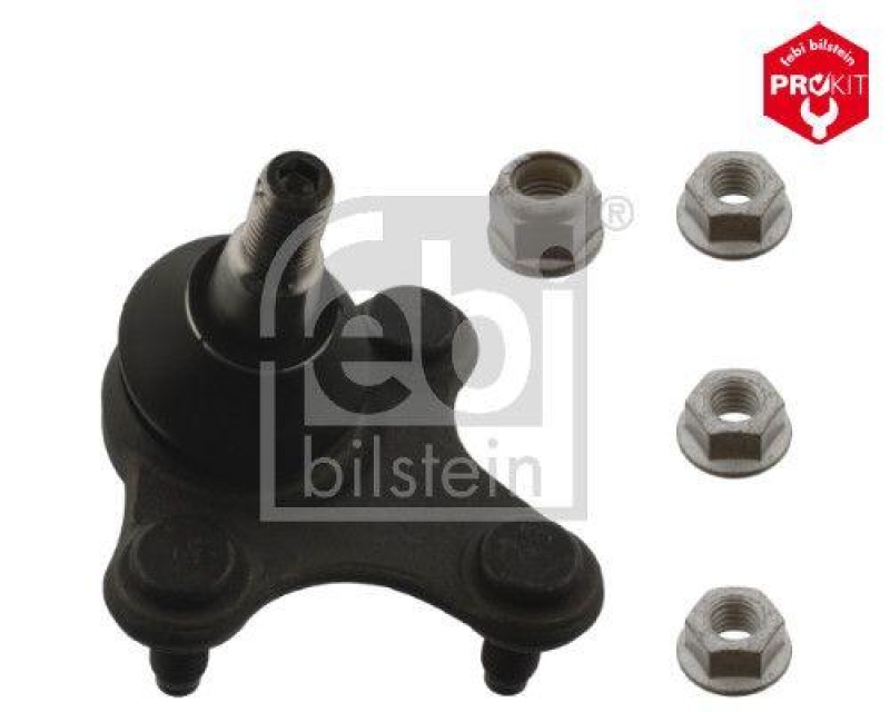 FEBI BILSTEIN 40668 Traggelenk mit Sicherungsmuttern für VW-Audi