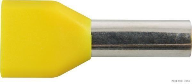 HERTH+BUSS 50252186 Quetschverbinder Kabelendh&uuml;lse, 2 x 6 mm&sup2;, gelb