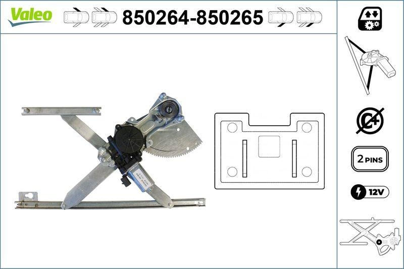 VALEO 850264 Fensterheber vorne links HYUNDAI Galloper