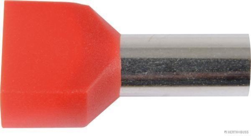 HERTH+BUSS 50252187 Quetschverbinder Kabelendh&uuml;lse, 2 x 10 mm&sup2;, rot