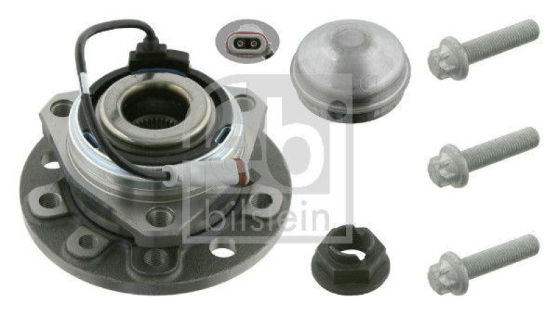 FEBI BILSTEIN 27386 Radlagersatz mit Radnabe, ABS-Sensor und Befestigungsschrauben f&uuml;r Opel