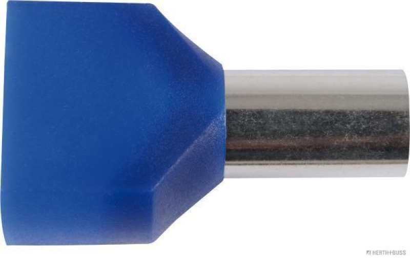 HERTH+BUSS 50252188 Quetschverbinder Kabelendhülse, 2 x 16 mm², blau