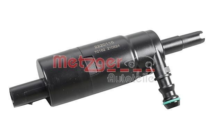 METZGER 2220116 Waschwasserpumpe, Scheinwerferreinigung für AUDI/BMW/FORD/SEAT/SKODA/VW vorne