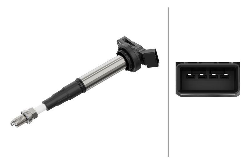 HELLA 5DA 358 000-461 Zündspule, 4 polig für TOYOTA/LEXUS