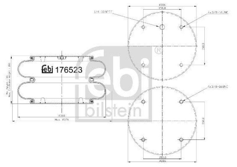 FEBI BILSTEIN 176523 Luftfederbalg für Sauer