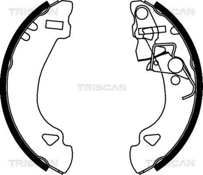 TRISCAN 8100 15548 Bremsbacken f&uuml;r Fiat Panda, Lancia Y10