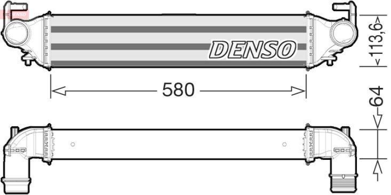 DENSO DIT09117 Ladeluftk&uuml;hler FIAT 500X (334_) 1.4 (2014 - )