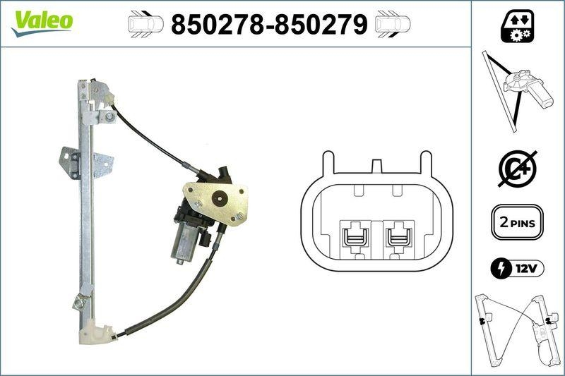 VALEO 850278 Fensterheber vorne links OPEL Corsa