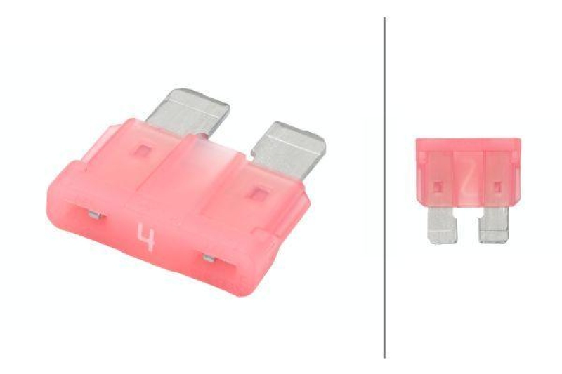 HELLA 8JS 711 683-052 Sicherung D 188, 4 A, Set rosa
