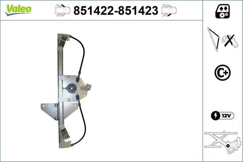 VALEO 851422 Fensterheber NISSAN Qashqai II (14>) v l