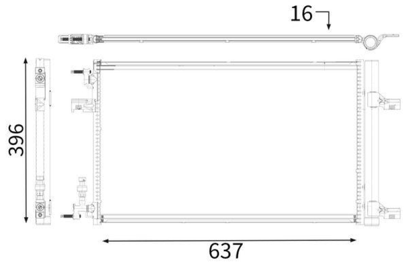 MAHLE AC 637 000P Klimakondensator