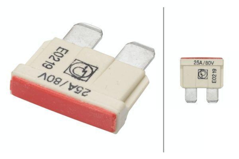 HELLA 8JS 711 683-262 Sicherung, 25 A, weiss Set