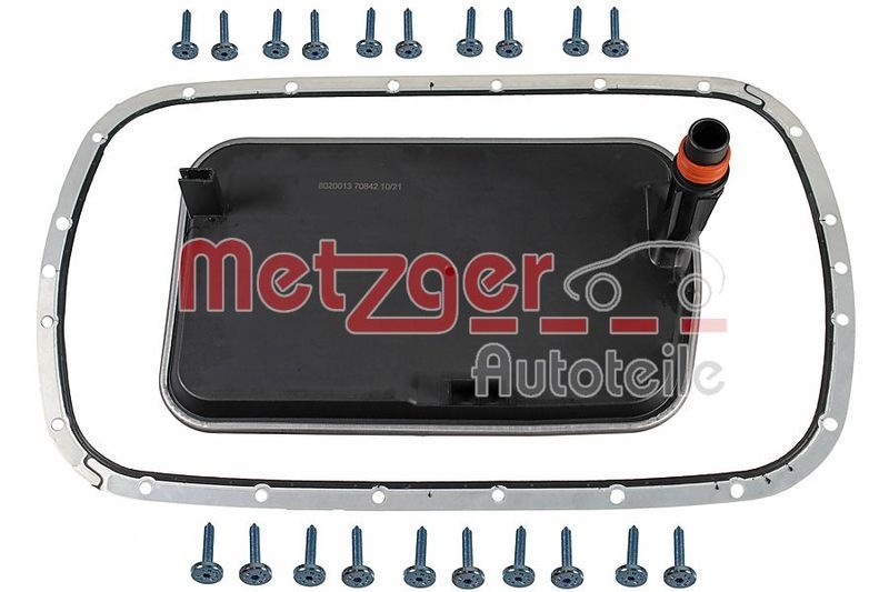 METZGER 8020013 Hydraulikfiltersatz, Automatikgetriebe für BMW MIT DICHTUNG UND SCHRAUBEN