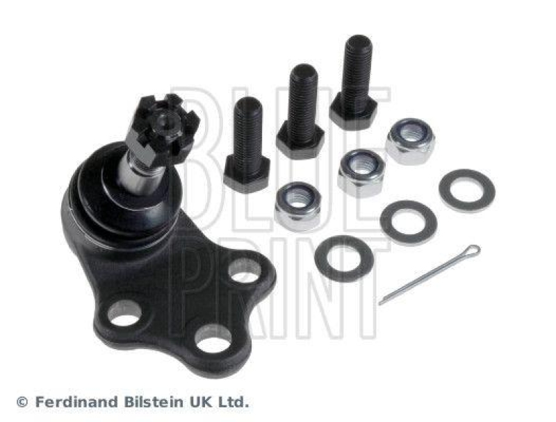 BLUE PRINT ADN18648 Traggelenk mit Kronenmutter, Splint, Sicherungsmuttern und Schrauben für NISSAN