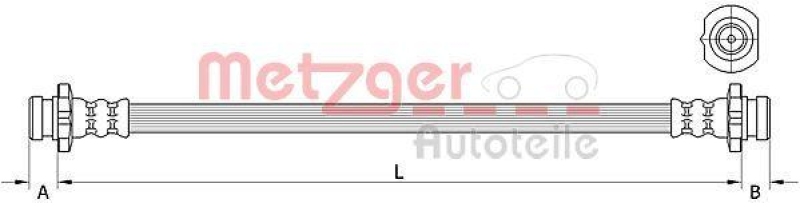 METZGER 4111583 Bremsschlauch f&uuml;r NISSAN/RENAULT HA links/rechts