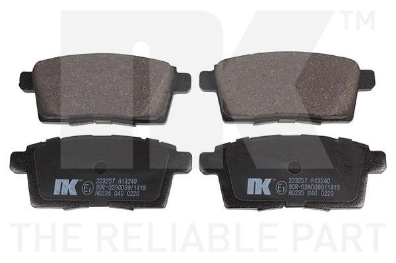 NK 223257 Bremsbelagsatz, Scheibenbremse f&uuml;r MAZDA