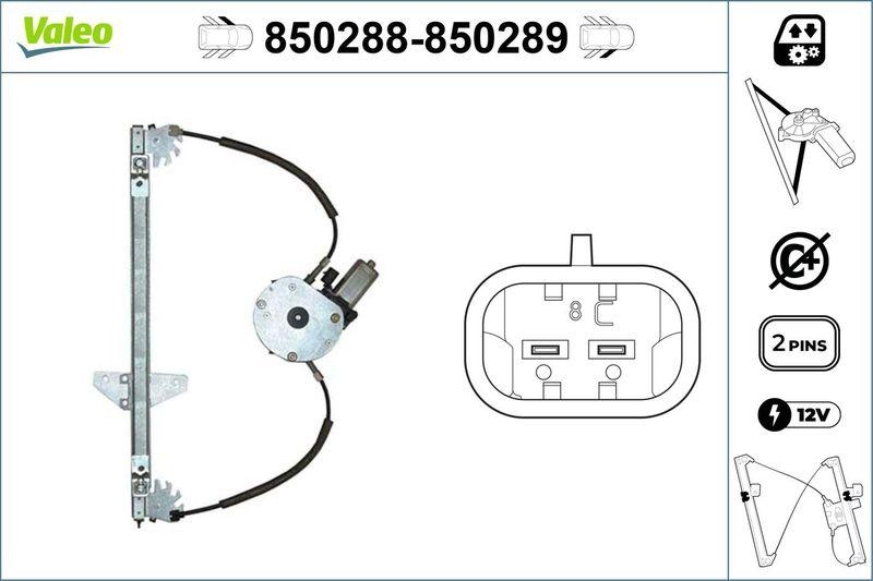 VALEO 850288 Fensterheber vorne links OPEL Agila