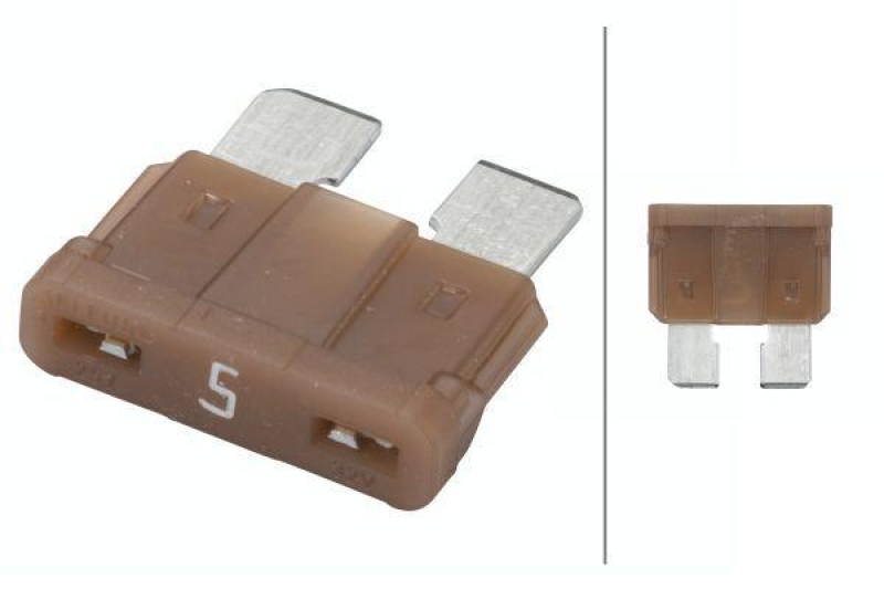 HELLA 8JS 711 684-002 Sicherung D 70, 5 A, Set beige