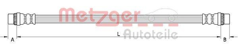 METZGER 4111586 Bremsschlauch f&uuml;r RENAULT HA links/rechts