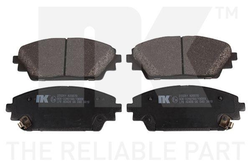 NK 223261 Bremsbelagsatz, Scheibenbremse f&uuml;r MAZDA