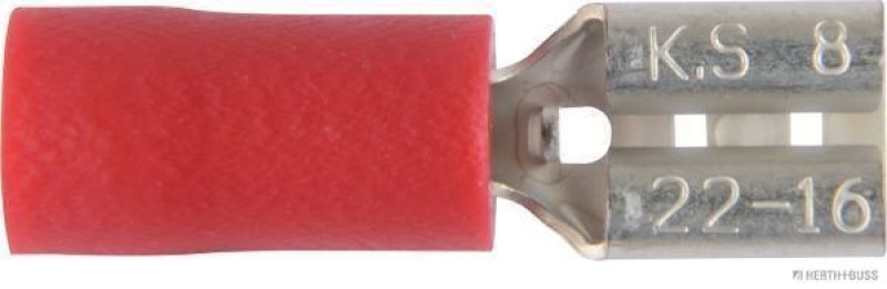 HERTH+BUSS 50252506066 Quetschverbinder 0,5 - 1 mm², 4,8 x 0,8 mm, DIN 46245, 10 Stück